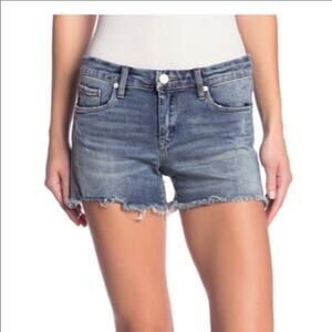 Blank NYC Biker Distressed Cut-Off Jean Shorts